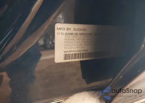 2014 Audi A4 2.0T Premium z USA, uszkodzony, nr VIN WAUFFAFL6EA078362